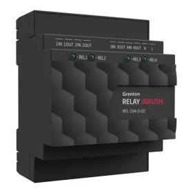   Grenton relémodul, 4 db kimenet (max. 16 A), DIN sínre szerelhető, TF-busz kommunikáció