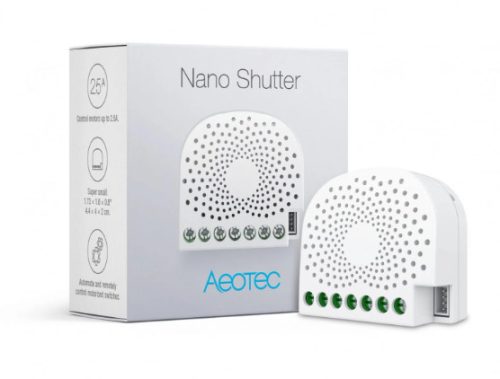 Aeotec Nano Shutter, süllyesztve szerelhető, Z-Wave vezeték nélküli kommunikáció, Grenton rendszerekhez illeszthető