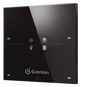  Grenton SMART PANEL, OLED kijelző, 4 db érintőgomb, TF-busz kommunikáció, fekete