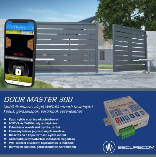 Securecom Door Master 300 Kaputechnikai kommunikátor WIFI - ügyfél értesítés / kapunyitó
