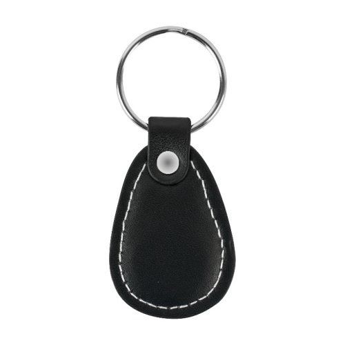 IDT-7000EM-bk - Műbőr RFID kulcstartó EM4100 (125kHz) chippel - fekete