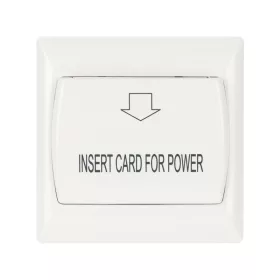   YLI hotelkártya kapcsoló, felületre szerelt, PVC, fehér, 220 V AC, 86 x 86 x 32 mm