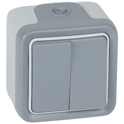 Legrand Plexo IP55 kapcsoló, összeszerelt falon kívüli, szürke