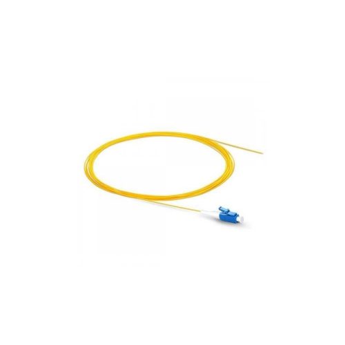 LC/PC optikai szálpigtail, monomódusú OS2 9/125 µm, sárga, L=2 méter, pigtail, beltéri, LCU, OS2, 2m