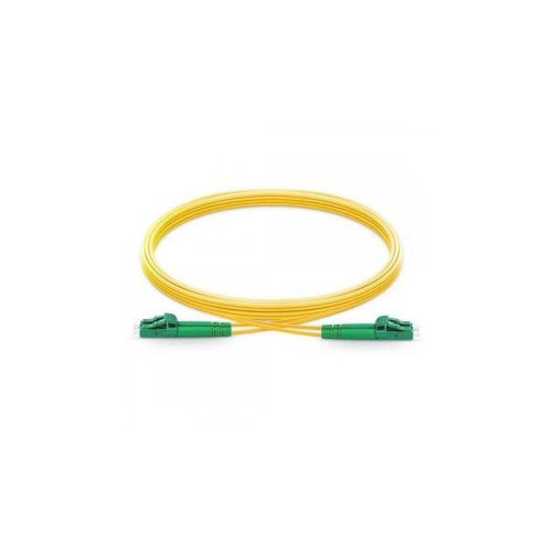 LC/APC-LC/APC duplex optikai patch kábel, monomódusú OS2 9/125 µm, sárga, L=3 méter, patch kábel, beltéri, LCA-LCA, OS2, 3m