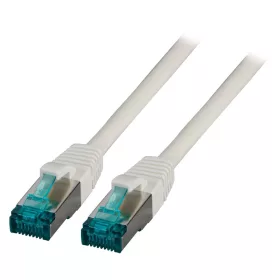 CAT6a beltéri patchkábel, 4 x 2 ér, 0,5 m, szürke