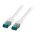 CAT6a beltéri patchkábel, 4 x 2 ér, 1 m, fehér