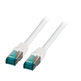 CAT6a beltéri patchkábel, 4 x 2 ér, 2 m, fehér