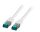 CAT6a beltéri patchkábel, 4 x 2 ér, 3 m, fehér