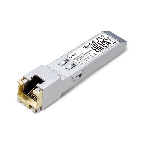 TP-LINK SFP/RJ45 Modul 1000Base-T, TL-SM331T, beltéri, RJ 45, Gigabit LAN port 1 db