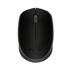   Logitech M171 vezeték nélküli egér (fekete-szürke), beltéri, 2.4 GHz, USB