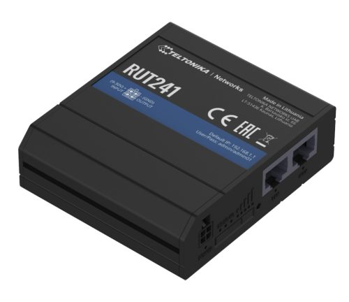 Teltonika WiFi 4G LTE router RUT241 LTE, kültéri, asztali, 2.4 GHz, 300 Mbps, 802.11b/g/n
