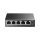 TP-Link PoE switch TL-SF1005LP, beltéri, asztali, 802.3af, AI Extend mód,AI QoS mód, nem menedzselhető, PoE port 4, 10/1