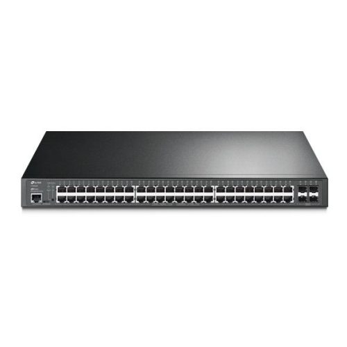 TP-Link TL-SG3452P PoE+ Switch, beltéri, 19” rackbe szerelhető, 802.3af/at, Web menedzsment, Controller szoftver, PoE po