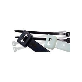   Tracon kábelkötegelő, 430x4,7mm, műanyag, fekete, 100 db / csomag