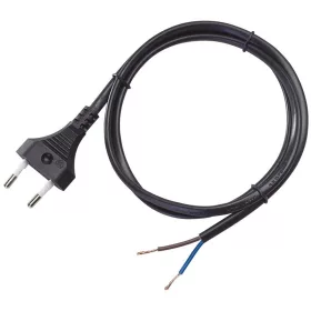   Tracon csatlakozódugó kábellel, 2×0,75mm2, H05VVH 2-F, 2 m, IP20, fekete