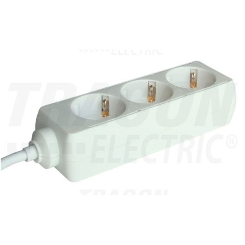 Tracon 3 fejes elosztó, 230 V AC, 16 A, 3  x SHUKO, 3 x 1,0 mm2, H05VV-F, 1,5 m