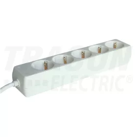   Tracon 5 fejes elosztó, 230 V AC, 16 A, 5 x SHUKO, 3 x 1,0 mm2, H05VV-F, 1,5 m