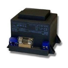   Műgyantával kiöntött transzformátor 16,5 V AC 45 VA , 90 x 70 x 65 mm, biztosítékkal