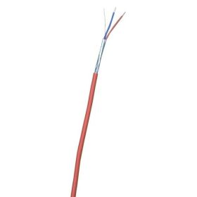   beltéri árnyékolt tűzjelző kábel, 1 x 2 ér, 100 m, piros