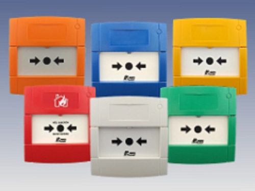 Egyéb MCP3A-R02 hagyományos kézi jelzésadó, beltéri, 1 váltó kontaktussal, piros színben, magyar feliratú műanyag nyomól