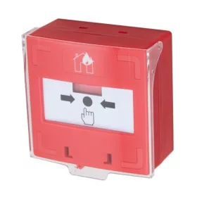   SCP 100 R kontaktusos kézi jelzésadó, beltéri, 3 váltó kontaktussal, ABS műanyag, piros, 3 A /125 Vac, 90 x 93 x 45 mm,