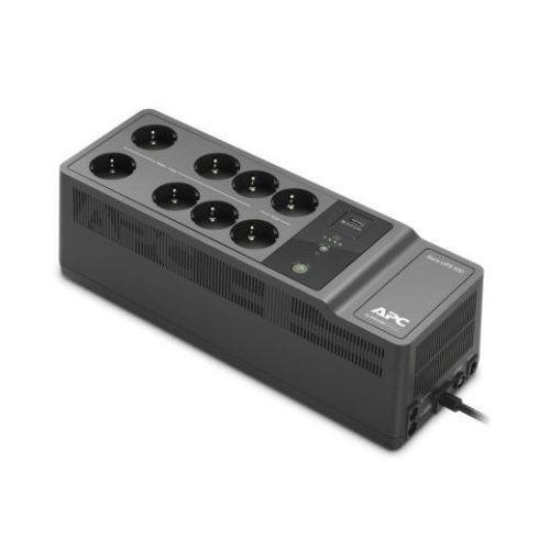 APC szünetmentes tápegység, 230 V AC, 6 A, 650 VA / 400 W, 8 x Schuko, 1 x USB, 2 x RJ45,, hibajelzés, túlterhelés védel