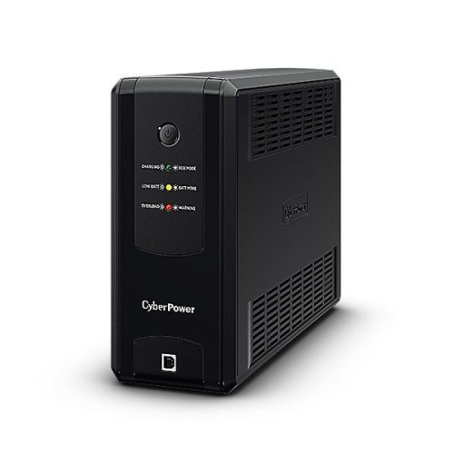 CyberPower szünetmentes tápegység, 230 V AC, 1050 VA / 630 W, 4 x Schuko, 1 x RJ11, hibajelzés, túlterhelés védelem, túl