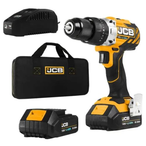 JCB 18CD-2-E fúrókalapács 18V 45Nm 2db 2Ah akkuval táskában