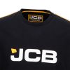 JCB fekete kereknyakú póló L