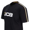 JCB fekete kereknyakú póló M