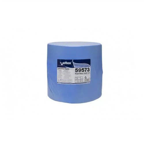 Celtex Superblue 1000 ipari törlő cellulóz, kék, 3 rétegű, 360m, 1000 lap, 36x36cm, 1 tekercs/zsugor