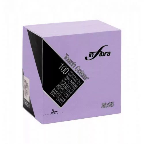 Infibra Szalvéta 25x25cm lila 2 réteg 100 lap/csomag