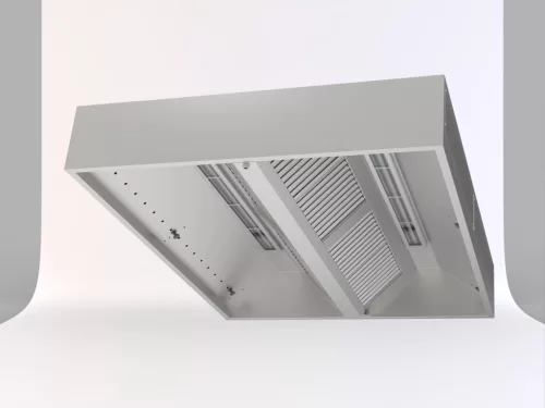 Sziget elszívóernyő friss levegő és indukciós befúvással SZEFI 20-15 - 200 x 150 x 35 - Normál - 1.4301