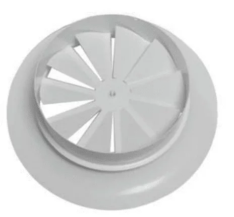 Glossy (SIG) RWR-2 250 (RAL9016) Perdületes mennyezeti anemosztát fix lamellákkal