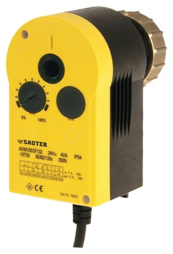 Sauter Szelepmozgató SUT, 500 N, 0...8 mm, 24 V~/=, 60/120 s, UL