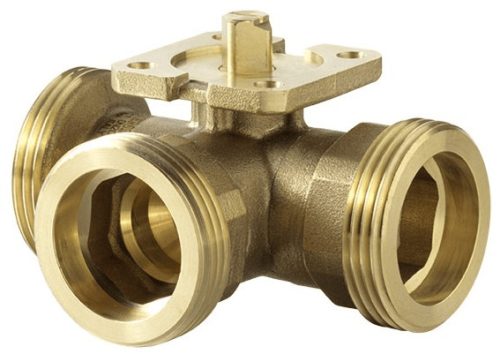 Sauter 3-utas szabályozó gömbcsap külső menettel, PN 40, DN 32, G 2" B, 16 m³/h