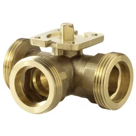   Sauter BKTA015F300 3-utas átváltó gömbcsap (T) külső menettel, PN 40, DN 15, G 1" B, 8 m³/h
