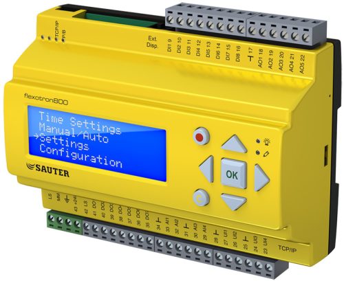 Sauter Univerzális szabályozó Flextron 800, 15 I/O, RS-485, LCD