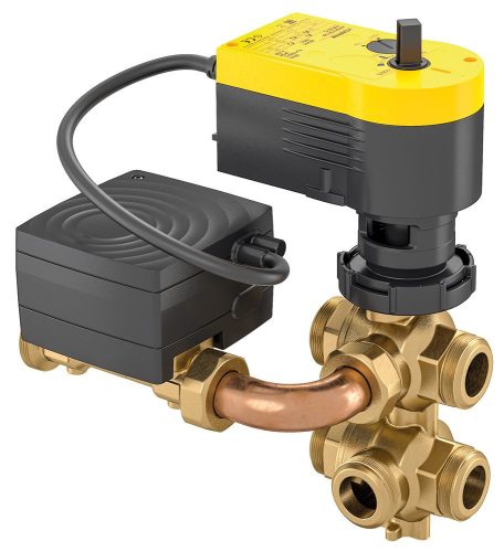 Sauter Dinamikus térfogatáram-szabályozó rendszer 6 utas golyóscsappal, DN 25, 0...2500 l/h, BACnet MS/TP