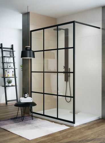 VETRO BLACK Walk-in zuhanyfal, 100cm