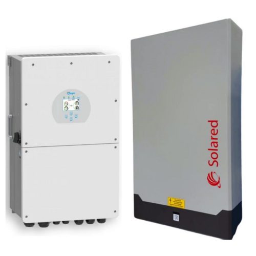 SOLARED LifePo4 akkumulátor 10,24 kWh WI-FI + kábel IP67 + Deye SUN-5K-SG04LP3-EU
