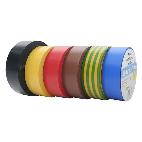 Strend Pro zöld sárga szigetelőszalag, 19 mm, L-10 m, PVC
