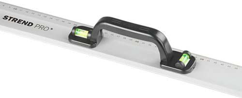 Strend Pro alumínium vonalzó 600 mm-es, fogantyúval, 2 libellával