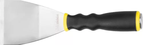 Strend Pro prémium hajlított festék kaparó, rozsdamentes, gumi nyéllel, 76 mm-es