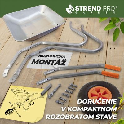 Strend Pro EcoLoad 65 literes talicska horganyzott kerettel és testtel