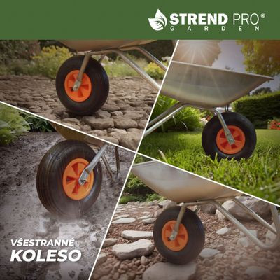 Strend Pro EcoLoad 65 literes talicska horganyzott kerettel és testtel