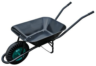 Strend Pro 60 literes építkezési talicska, Bantam kerékkel, fekete puttony