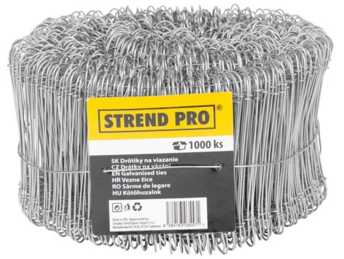 Strend Pro WGT10 kötődrót készlet fűzőlyukakkal 1000 db, 1,1 mm, 10 cm, Zn