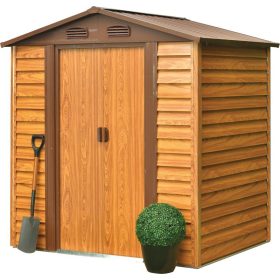 Strend Pro kerti fém tároló, barna, 193x152x203 cm